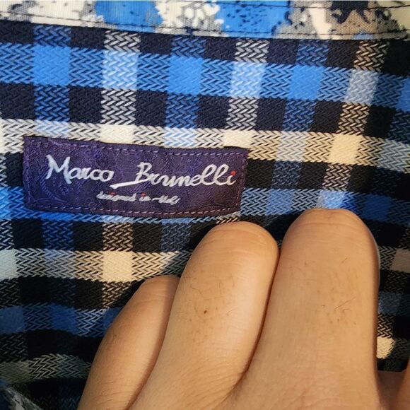 Men's Marco Brunelli longsleeve button-down shirt, size Large - Picture 2 of 3